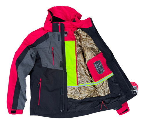 Campera De Nieve Hombre Mujer Unisex Impermeable Abrigada Rojo M Impermeable