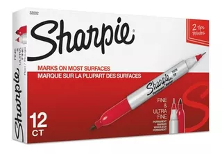 Sharpie Twin Tip Cj X 12 Rojo