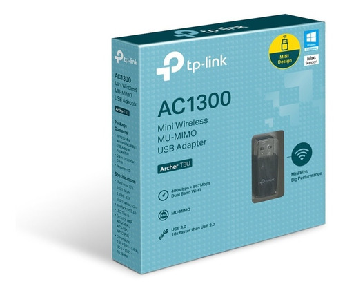 Adaptador Usb Wifi Mu-mimo Tplink Archer T3u Ac1300