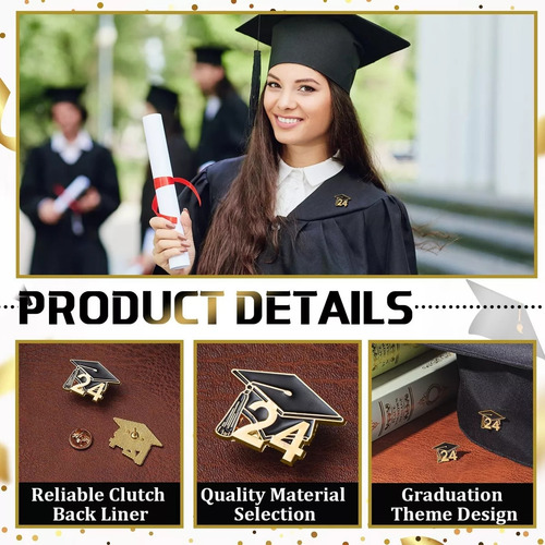 50 Unidades De Insignias De Graduación, Broches De Graduació
