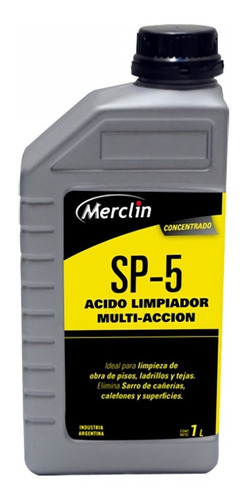 Limpiador Acido Muriático Piscina Ladrillo Piso Sp5 X  1 Lts
