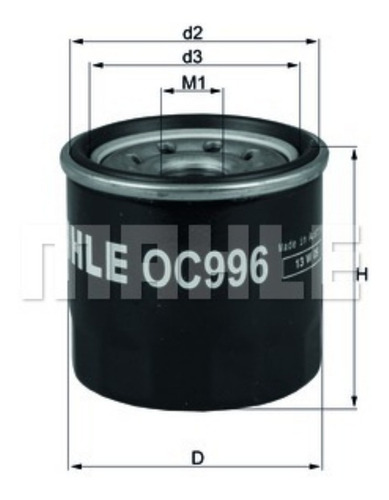 Filtro Aceite Mahle Gm Spark 11-16