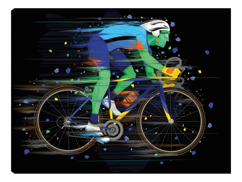 Cuadro Decorativo - Blue Sparks Cycle Racer