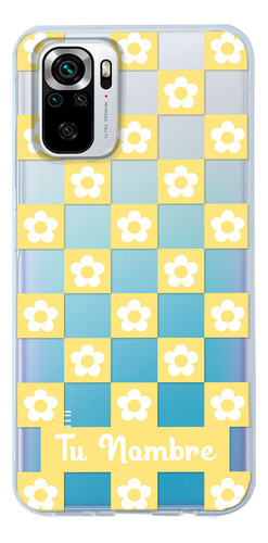 Funda Para Xiaomi Para Mujer Flores Cuadros Con Tu Nombre