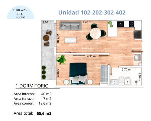 Venta Apartamentos Puertito Del Buceo A Una De Rambla. 1 Dormitorio.