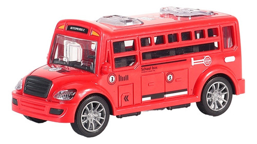 Vehículo Inertia Toys Modelo Autobús Escolar Rojo Juguetes