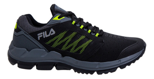 Tênis Masculino Fila Sharp Sl 802672 Preto Limão Grafite 