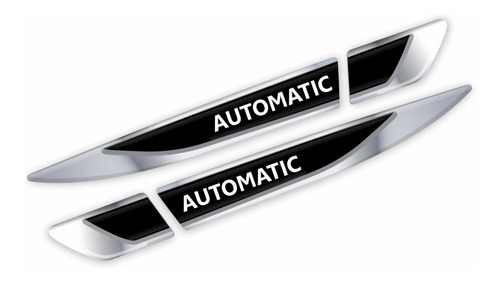 Emblema Adesivo Volkswagen Vw Amarok Automatic Resinado Cromado Aplique Lateral Res31 Fgc