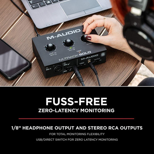 Imagen 8 de 10 de Interfaz De Audio M-audio M-track Solo Pc Usb Para Grabación