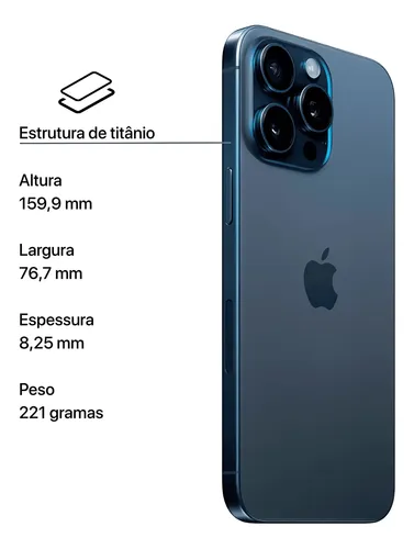 Iphone 15 Pro Max 5g Azul (256g) Original Desconto Exclusivo (Novo