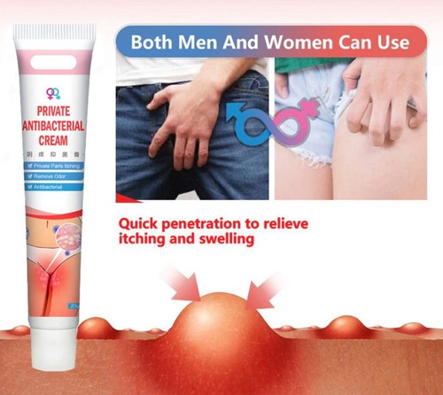 Creme Anti Bacteriano Coceira Região Íntima Homens Mulheres