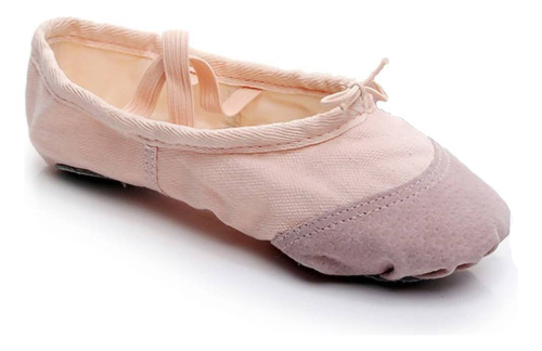 Zapatillas Media Punta Lona Y Gamuza Ballet Niña,yoga