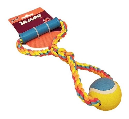 Brinquedo Cachorro Bola C/ Corda Divertido Cabo De Guerra