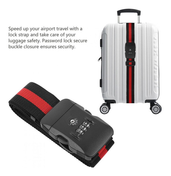 Travelto maleta cinturón de seguridad 2 metros de cinturón cruz para cerrarle de equipaje equipaje cinturón 