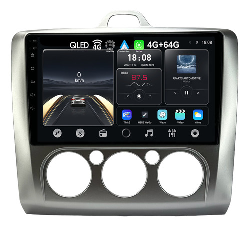 Kit Multimidia 9 Polegadas Android Ford Focus Ar Analogico