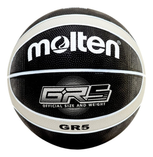 Pelota De Básquet Molten Gr5 Negra + Inflador + Medidor