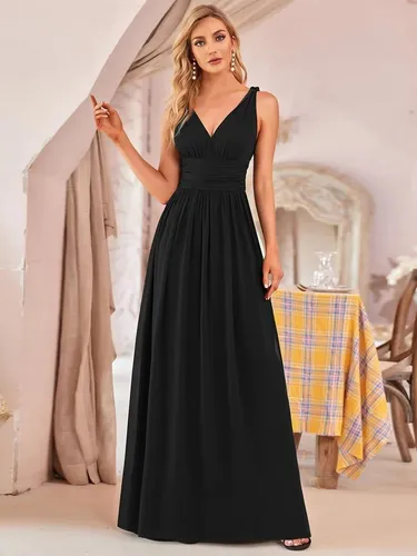 Vestido fiesta escote v sale