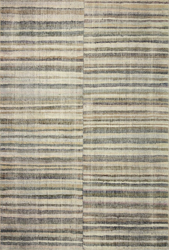 Alfombra Rectangular Natural Y Musgo 61 X 91 Cm A Cuadros