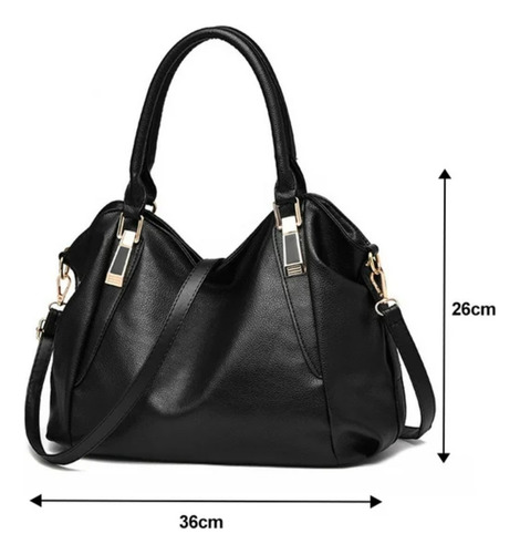 Bolsa Bandolera Mujer Bolsos Para Dama Moda Color Negro