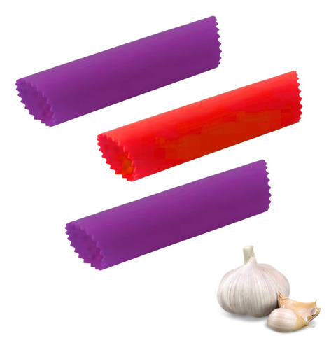 3 Peladores De Ajos De 13 Cm, Silicona.