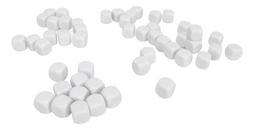 Dados En Blanco, 50 Unidades, Cubos De Plástico Con Esquinas