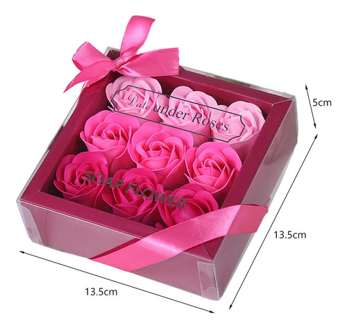 2 Juego De Jabón Con Flores De Rosas En Caja De Regalo