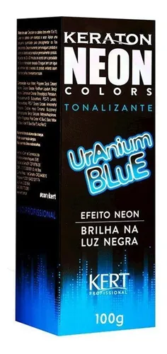 comprar Tintura Kert Cosméticos Keraton neon colors Tonalizante tom uranium blue para cabelo x 100g