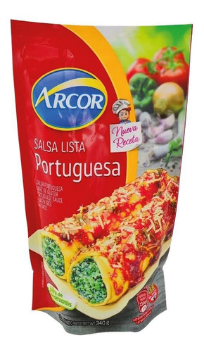 Salsa portuguesa Arcor sin TACC en doypack 340 g