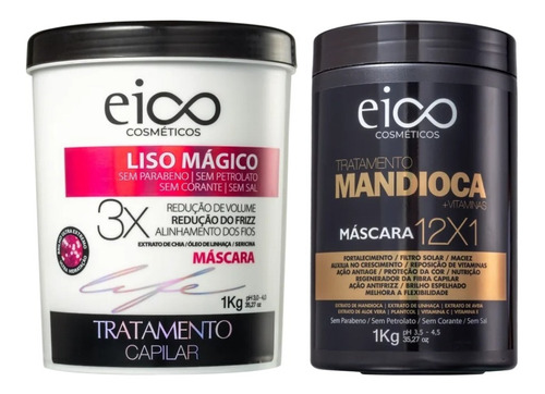 Eico Cronograma Liso Magico + Mandioca 2x1kg