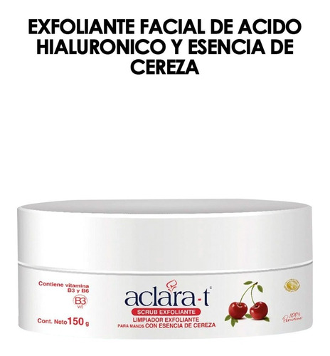 Exfoliante Facial De Acido Hialuronico Y Esencia De Cereza