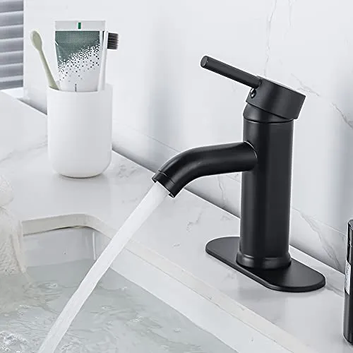 Grifo Lavabo Negro Mate Moderno - Montaje En Cubierta 1 O 3