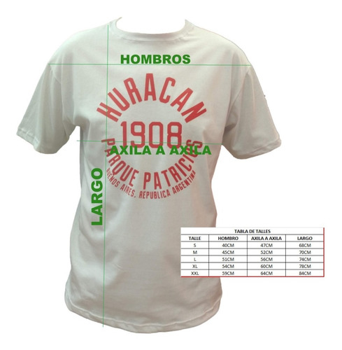 Remera Algodón Huracán Blanca Ng