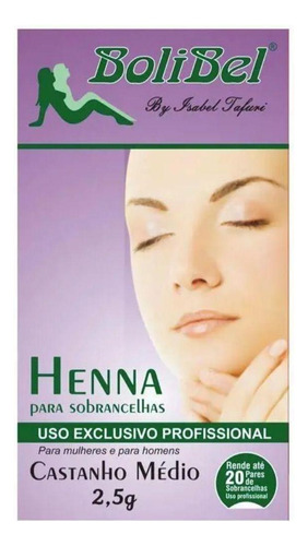 Bolibel Henna Para Sobrancelha Castanho Claro 2,5g