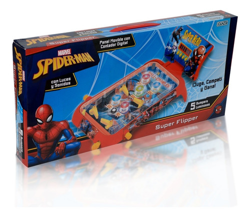 Imagen 1 de 6 de Spiderman Super Flipper Pinball Electrónico Cuotas