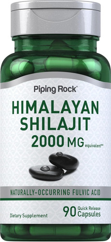 Shilajit Ultra Puro Organico 2000mg 90caps Acido Fulvico 