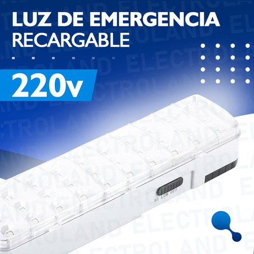 Imagen 2 de 10 de Luz De Emergencia 30 Leds Autonomia 15hrs Recargable 2018