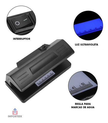 G Detector Checadora Billetes Falsos Pesos Dolares Lampara