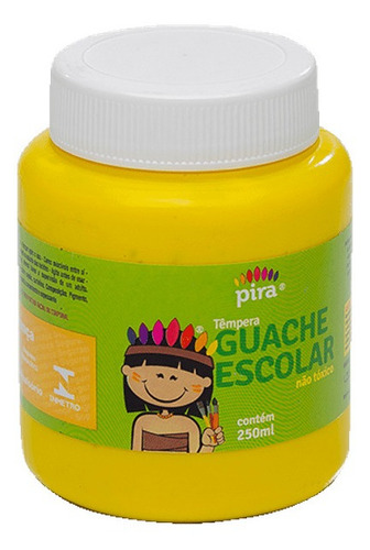 Tinta Guache Amarelo 250ml Piratininga