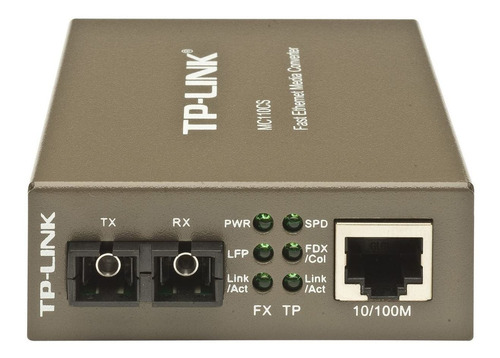 Convertidor Medio Tp-link Mc110cs Fibra Singlemodo Sc 10/100