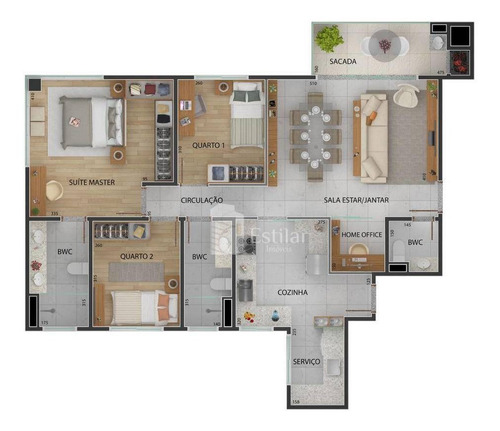 Imagem 26 de 30 de Apartamento 03 Quartos (01 Suíte) E 02 Vagas No Centro, São José Dos Pinhais - Ap3314