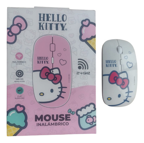 Mouse Inalámbrico De Hello Kitty Color Blanco