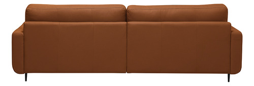 Sofá Isaac 3 Lugares 210cm Couro Conhaque