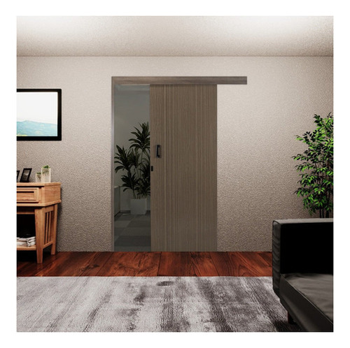 Puerta corredera de madera con revestimiento reversible, 215 x 70 cm