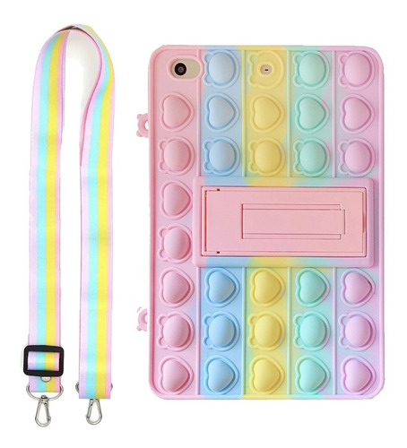 Funda Tablet Para Samsung A7 T500/505 Pop It Arcoiris Correa