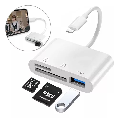 Adaptador Para iPad iPhone Tarjeta Sd/tf Lector De Tarjetas