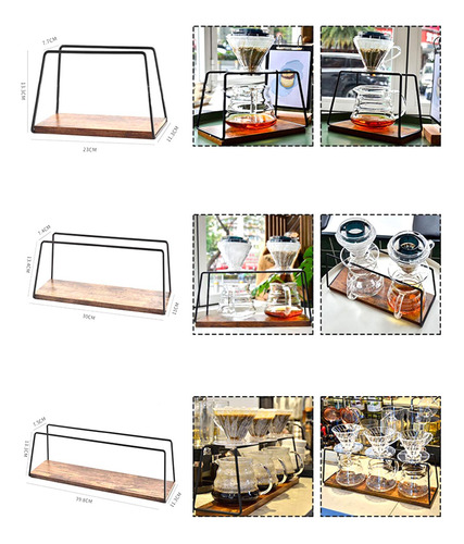 Estación De Café Con Soporte De Soporte De Madera De 40 Cm