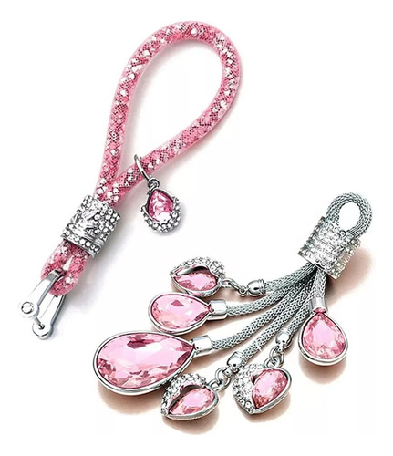 Nuevo Llavero De 2 Diamantes Para Mujer Llavero Para Llaves