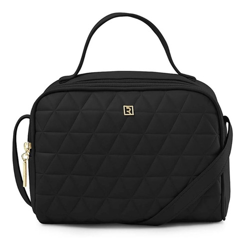 Bolsa Ramarim  Crossbody  Charlotte Baú Média  Preto 