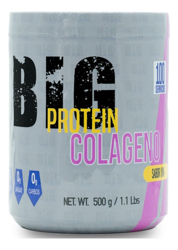 Colágeno Hidrolizado Big 500gr Sabores 100 Servicios Sabor Limón