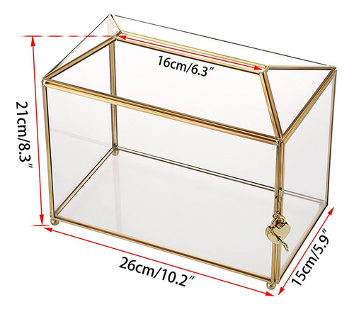 Caja De Vidrio Para Guardar Tarjetas De Regalo, Terrario
